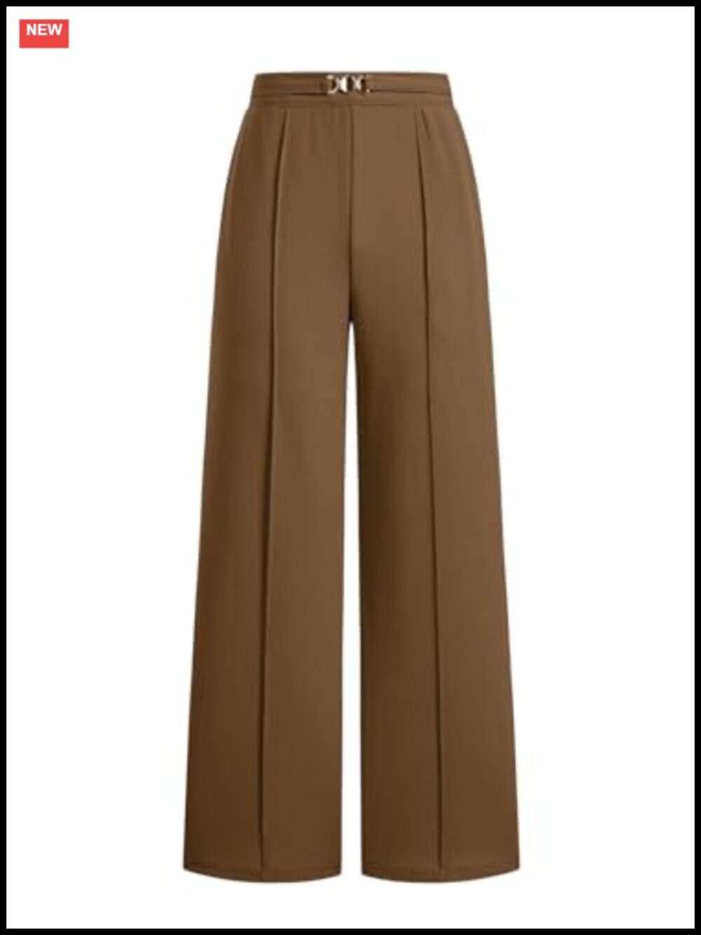 Wide Leg Pleated Palazzo Pants Women High Waisted Elastic Work Slacks 97%
